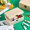 8 Pcs Unfinished Wooden Box for Crafts Unpainted Wood Box with Hinged Lid Front Clasps Plain Jewelry Photo 6.7 x 5.1 x 3.2 In for DIY Make Your Own Gift Keepsake Storage